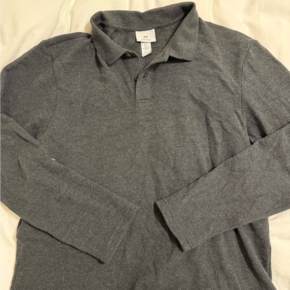 H&M Men's Gray Polo Shirt